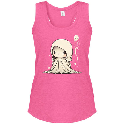 Lola the Wee Ghost Women's Perfect Tri Racerback Tank