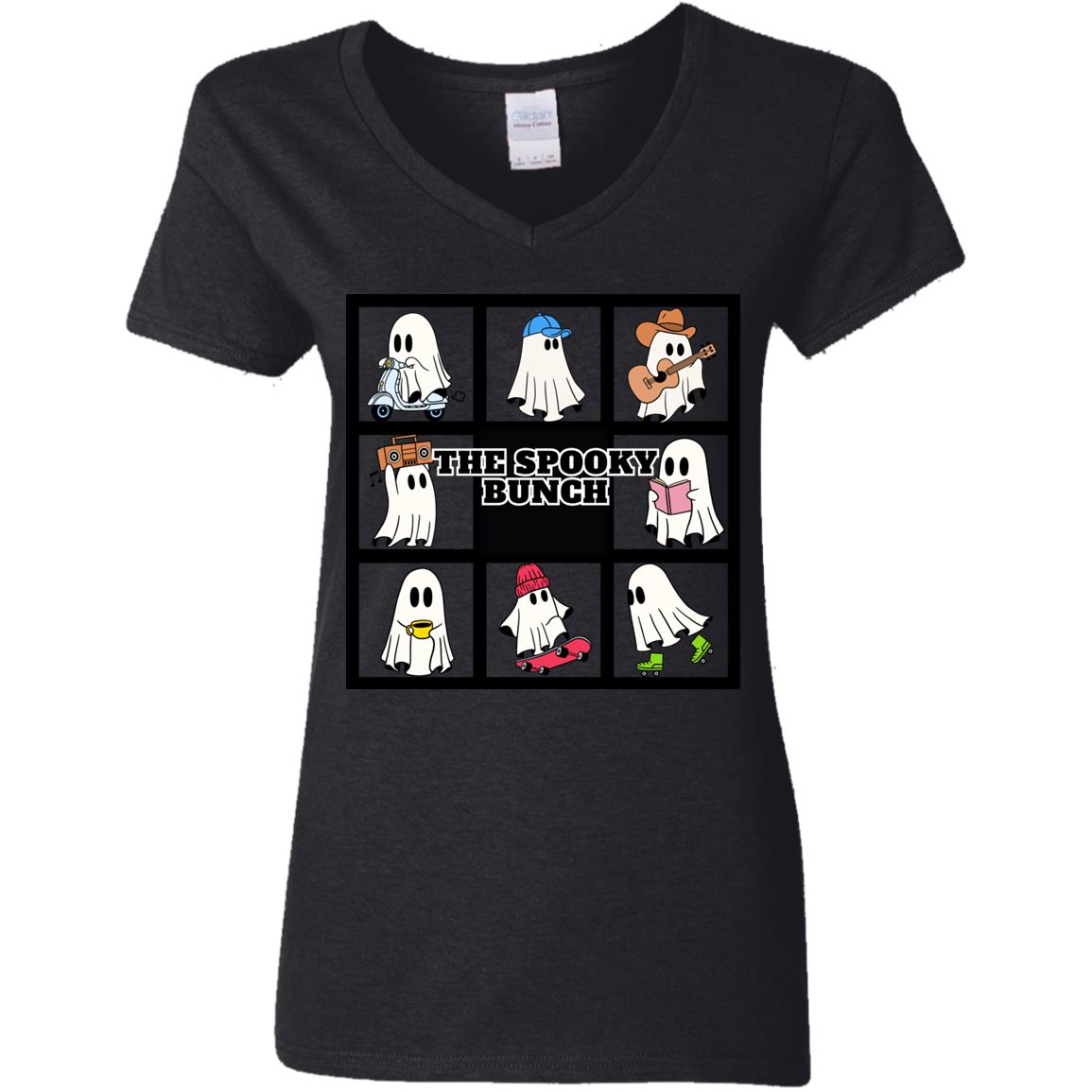 Spooky Bunch Ladies V-Neck T-Shirt