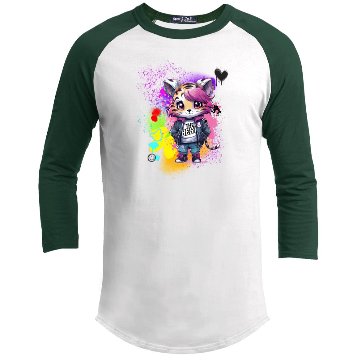 Rosie the Tiger Youth 3/4 Raglan Sleeve Shirt