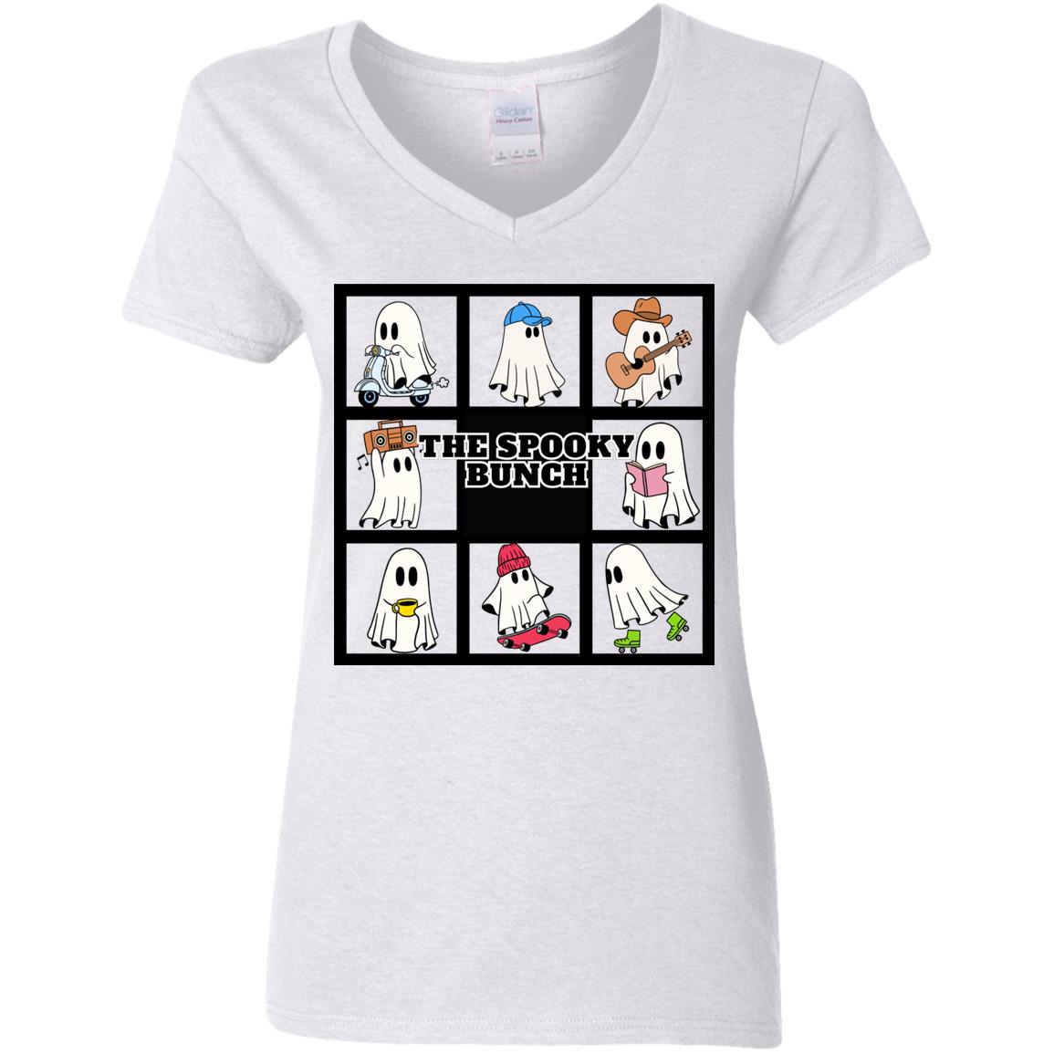 Spooky Bunch Ladies V-Neck T-Shirt