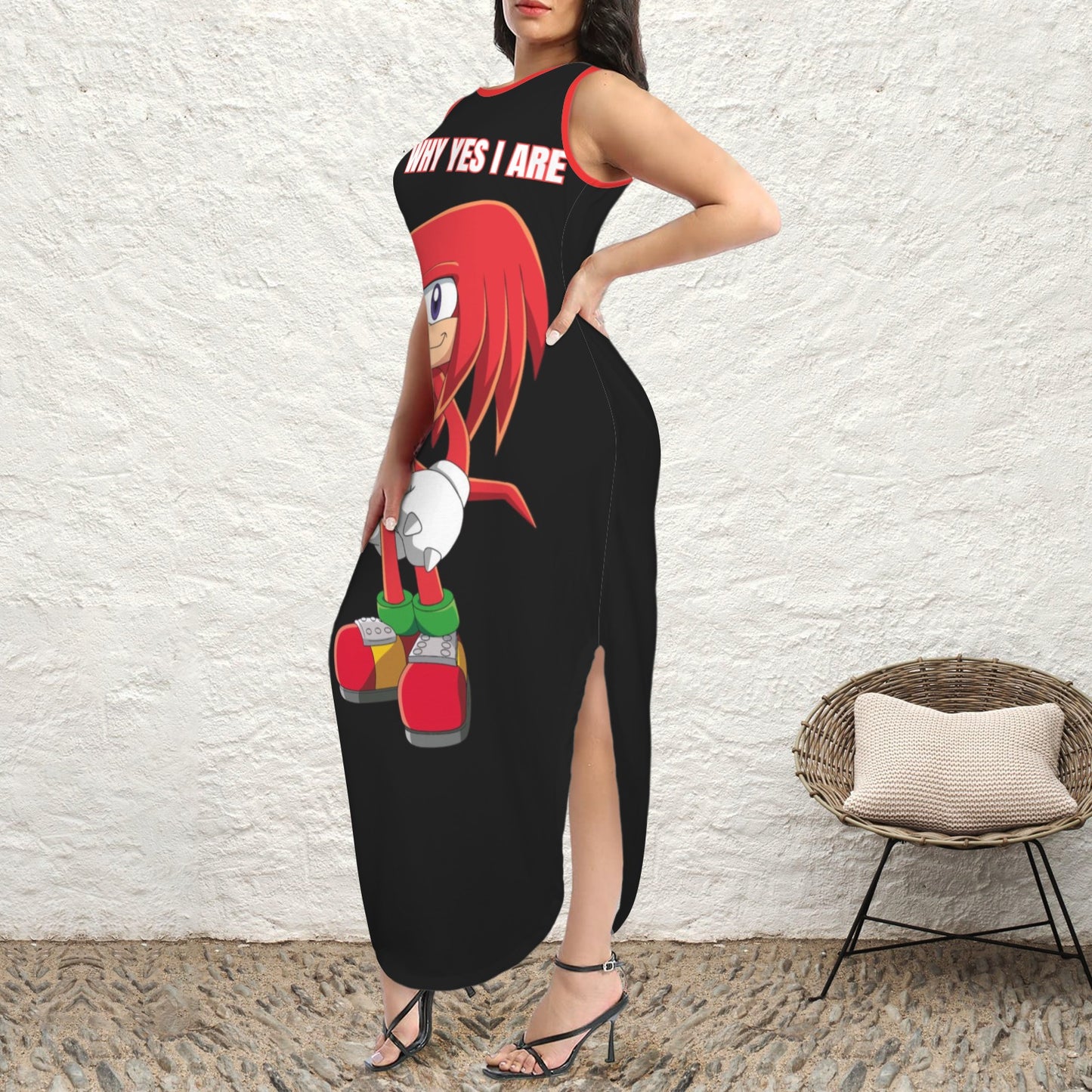 Sonic - Why Yes I Are Round Neck Sundress Pocket Maxi Dress