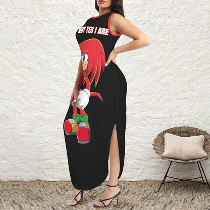 Sonic - Why Yes I Are Round Neck Sundress Pocket Maxi Dress