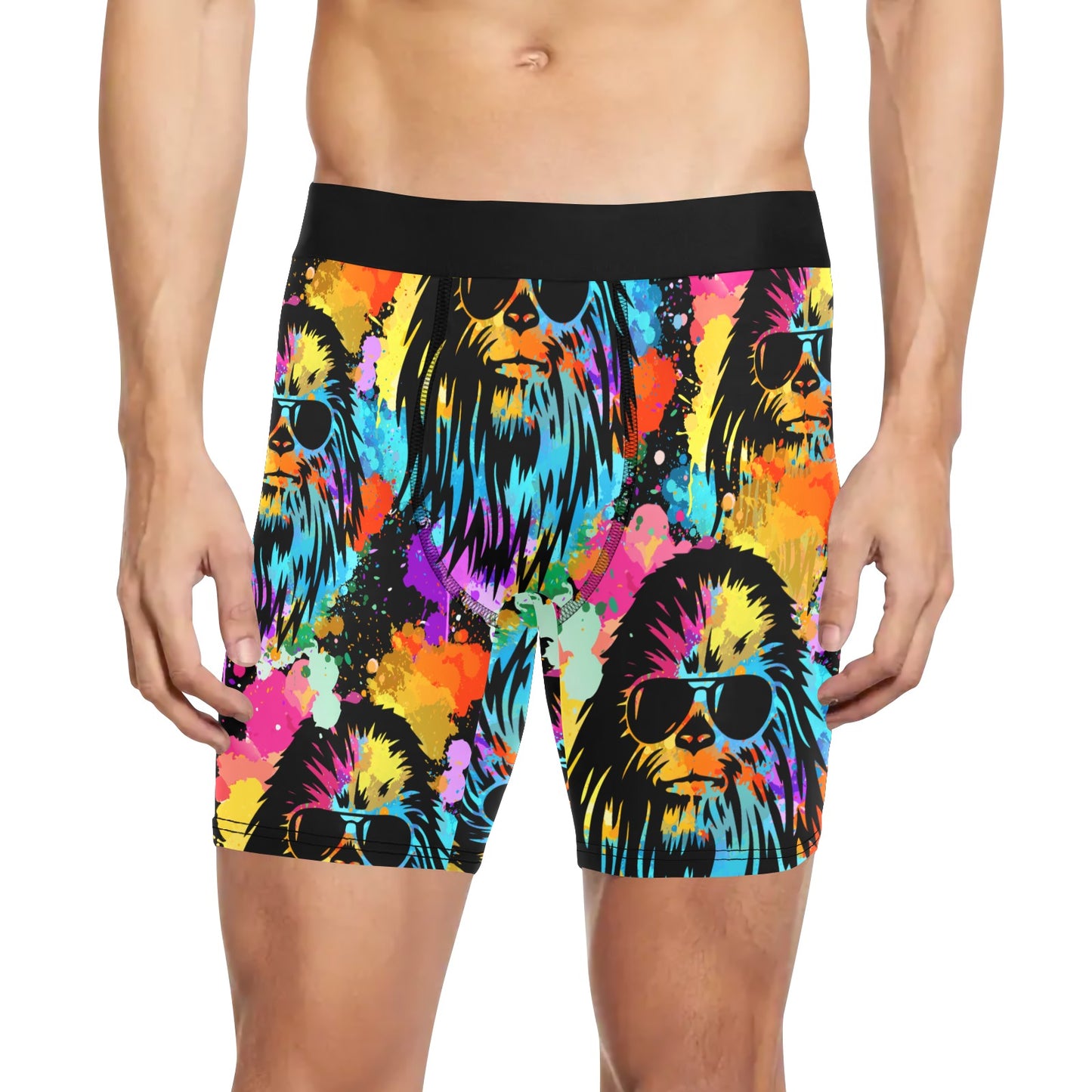 Star Wars - Ladies Love Cool Chewie Men's Long Leg Boxer Briefs