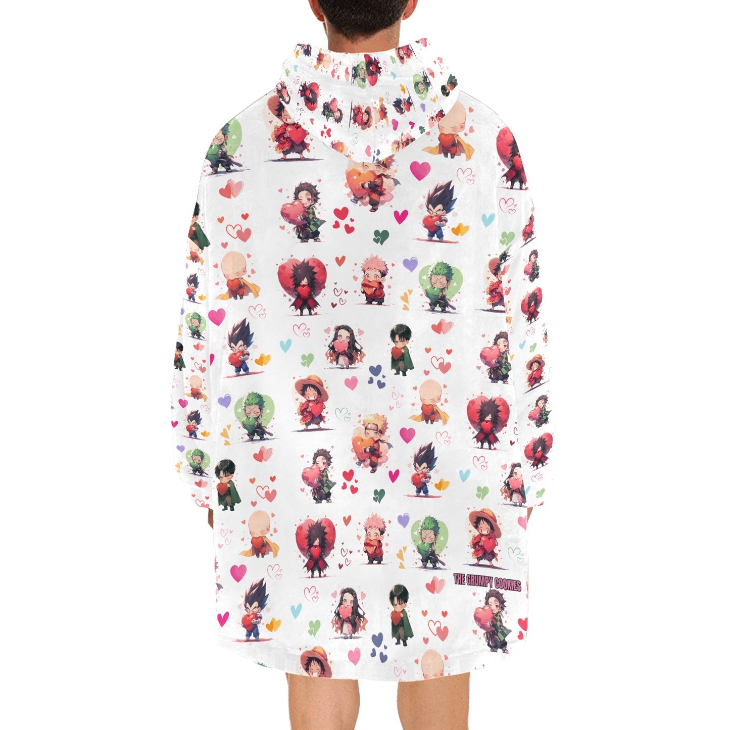 Chibi Anime Friends - Lotsa Love Blanket Hoodie for Men