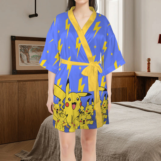 Pokemon - Pika Pika Pika Women's Strappy Pocket Pajama Robe