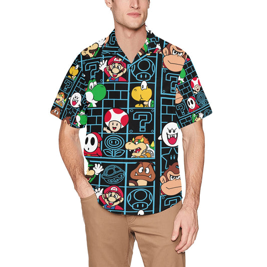 Mario Bros - It's Me Mario Hawaiian Shirt with Chest Pocket