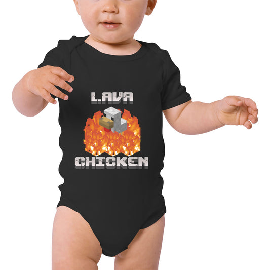 Minecraft - Lava Chicken Baby Powder Organic Short Sleeve One Piece