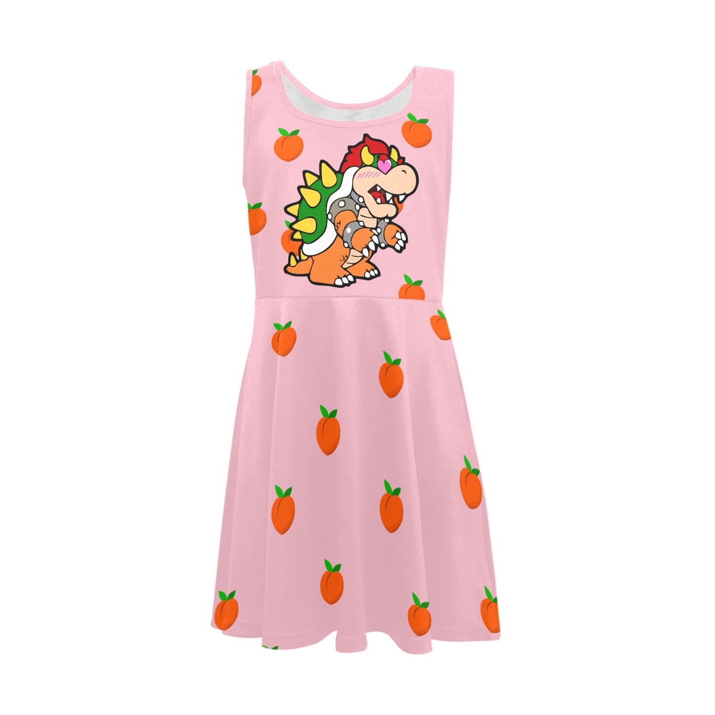 Mario Bros. - Bowser Loves Peaches Peaches Peaches Peaches Peaches Girl's Sleeveless Sundress