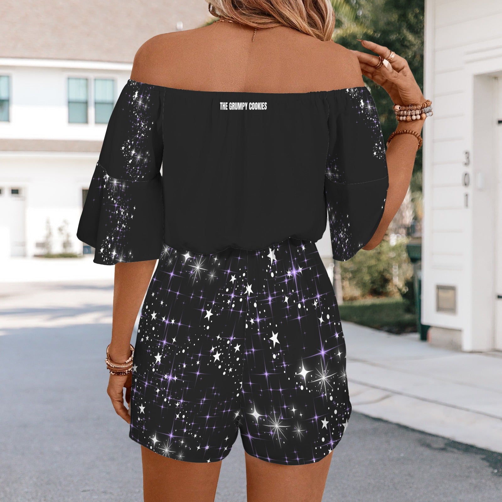 He-Man - Do You Believe In Magic? Off Shoulder Knot Front Pocket Romper