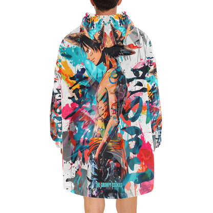 One Piece - King of the Pirates Blanket Hoodie for Men