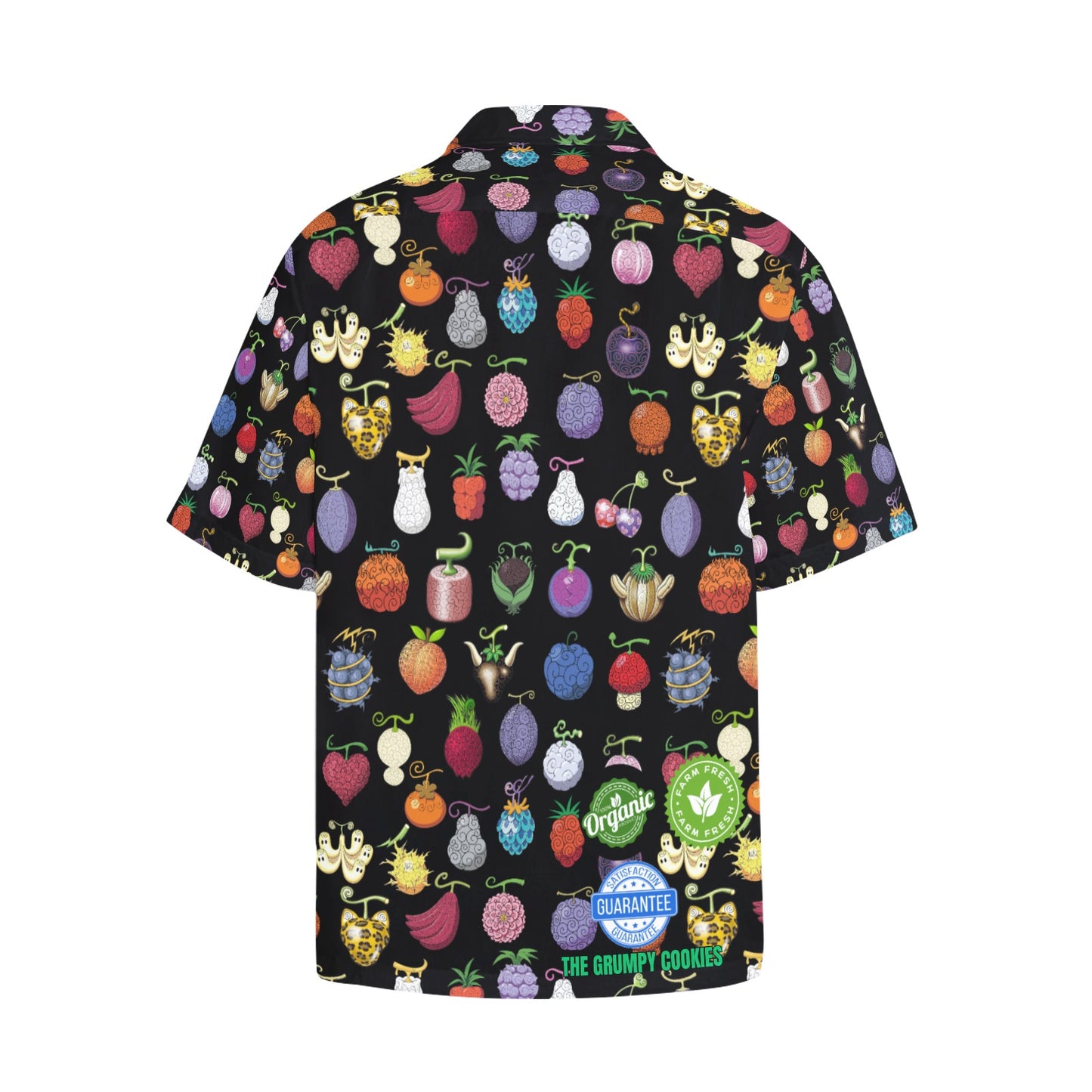 One Piece - Organic Devil Fruit Hawaiian Shirt with Chest Pocket