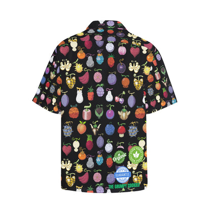 One Piece - Organic Devil Fruit Hawaiian Shirt with Chest Pocket