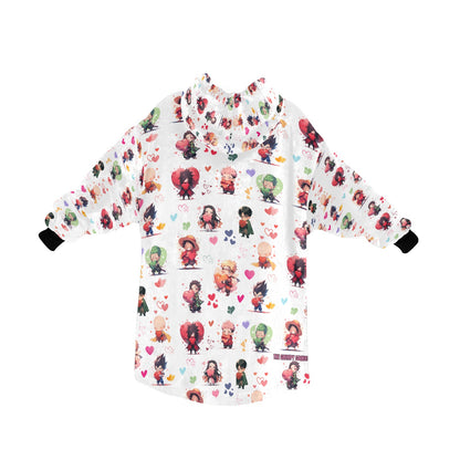 Chibi Anime Friends - Lotsa Love Blanket Hoodie for Men