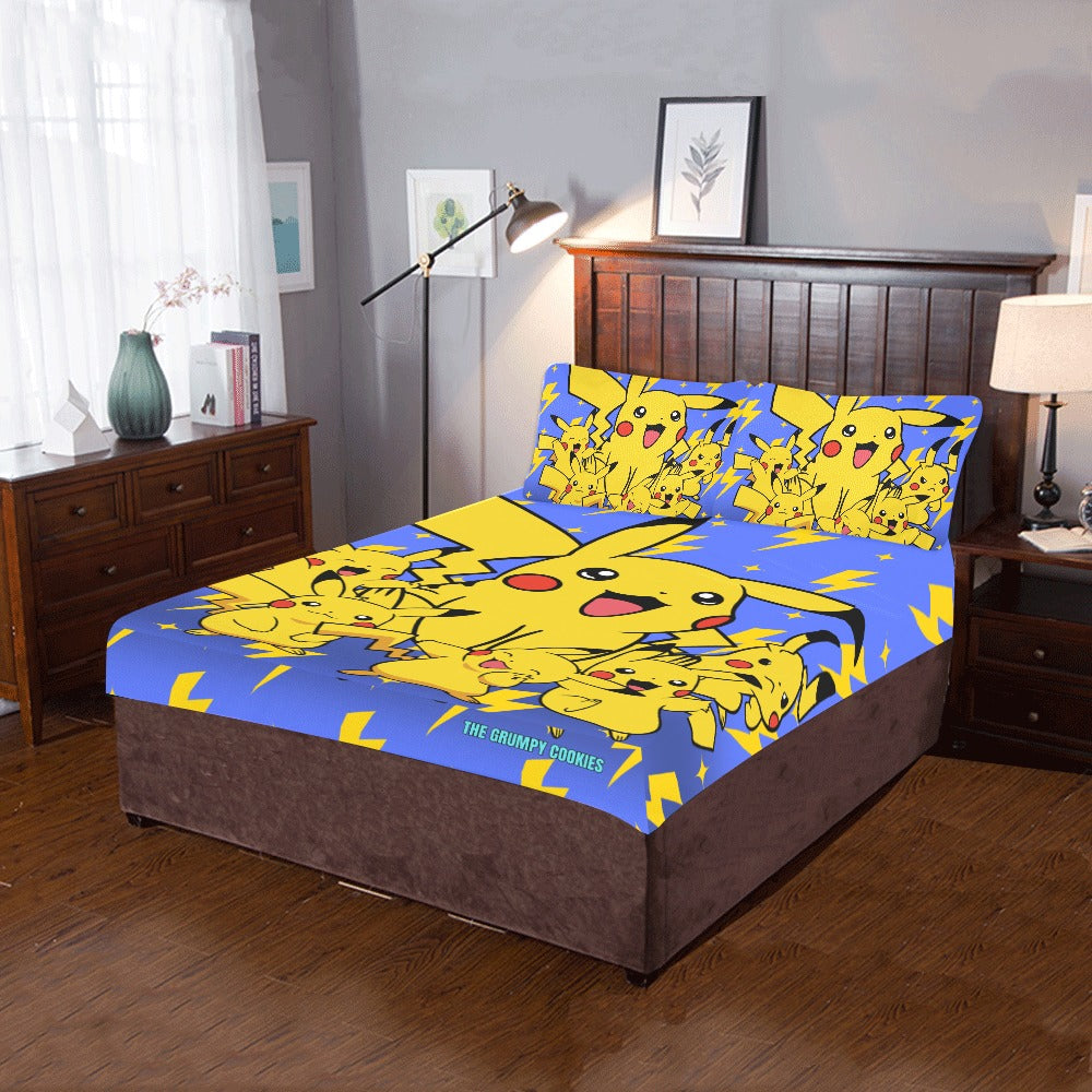 Pokemon - Pika Pika Pika 3-Piece Queen Bedding Set